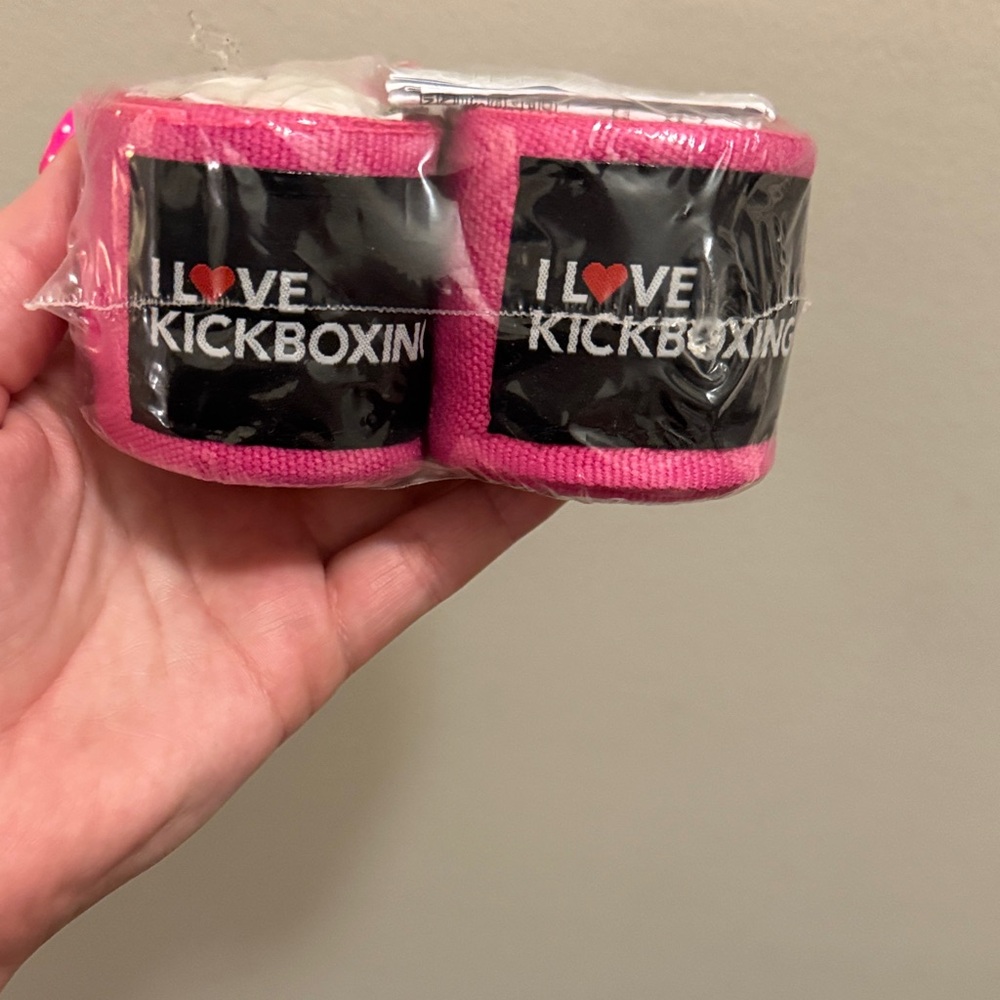 Pink wrist wraps